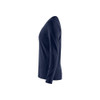 BLAKLADER 3301 Long Sleeve T-Shirt Navy Blue (Women) in Cotton Rib Knit – alternate side view; Holster Pockets false