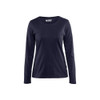 BLAKLADER 3301 Long Sleeve T-Shirt Navy Blue (Women) in Cotton Rib Knit – product display image; Holster Pockets false