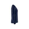 BLAKLADER 3301 Long Sleeve T-Shirt Navy Blue (Women) in Cotton Rib Knit – side view; Holster Pockets false