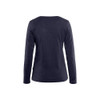 BLAKLADER 3301 Long Sleeve T-Shirt Navy Blue (Women) in Cotton Rib Knit – front view; Holster Pockets false