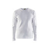 BLAKLADER 3314 Long Sleeve T-Shirt White (Men) in Cotton Rib Knit – product display image; Holster Pockets false, Features 100% cotton