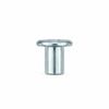 RAMPA RFL Cap Nut 9mm M6 17mm Steel Silver Zinc – side view; 9 diameter, Hex 5 mm, Head Type Flat Head, Application Furniture joints and visible connections