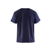 BLAKLADER 3323 Short Sleeve T-Shirt Navy Blue (Men) in UV-Protective Wicking Polyester Pique – front view; Holster Pockets false, Features Moisture wicking; UV protected