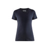 The Blaklader Workwear Womens t-shirt model 3334 in Dark Navy Blue is perfect for layering under your work jacket, providing both style and comfort.