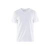BLAKLADER 3360 Short Sleeve T-Shirt White (Men) in Cotton Elastane – product display image; Holster Pockets false, Features Body-hugging fit; Stretchy