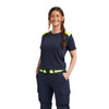 This stylish two-tone shirt serves as perfect basic employee apparel for promoting your company.