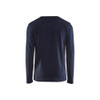 BLAKLADER 3500 Long Sleeve T-Shirt Dark Navy Blue (Men) in Cotton Single Jersey 150 gsm – front view; Holster Pockets false, Features 100% cotton
