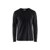 BLAKLADER 3500 Long Sleeve T-Shirt Black (Men) in Cotton Single Jersey 150 gsm – product display image; Holster Pockets false, Features 100% cotton