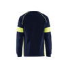 BLAKLADER 3520 High Vis T-Shirt Navy Blue / Hi-Vis Yellow (Men) in Cotton Single Jersey 180 gsm – front view; Application Long Sleeve, Holster Pockets false