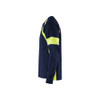 BLAKLADER 3520 High Vis T-Shirt Navy Blue / Hi-Vis Yellow (Men) in Midweight Cotton Single Jersey – alternate side view; Application Long Sleeve, Holster Pockets false, Features 100% cotton; Hi-vis panels; Extended back