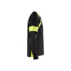 BLAKLADER 3520 High Vis T-Shirt Black / Hi-Vis Yellow (Men) in Cotton Single Jersey 180 gsm – side view; Application Long Sleeve, Holster Pockets false, Features 100% cotton; Hi-vis panels; Extended back