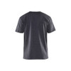 BLAKLADER 3525 Short Sleeve T-Shirt Black Melange (Men) in Jersey Cotton – front view; Holster Pockets false
