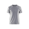 BLAKLADER 3533 Short Sleeve T-Shirt Grey Melange (Men) in Stretch Jersey Cotton – product display image; Holster Pockets false, Features Body-hugging fit; Stretchy