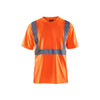 BLAKLADER 3313 High Vis T-Shirt Orange (Men) in Polyester Pique – product display image; Application Short Sleeve, Holster Pockets false, Features Wide reflectors