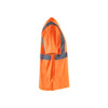 BLAKLADER 3313 High Vis T-Shirt Orange (Men) in Polyester Pique – side view; Application Short Sleeve, Holster Pockets false, Features Wide reflectors
