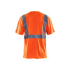 BLAKLADER 3313 High Vis T-Shirt Orange (Men) in Polyester Pique – front view; Application Short Sleeve, Holster Pockets false, Features Wide reflectors