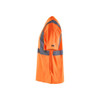 BLAKLADER 3313 High Vis T-Shirt Orange (Men) in Polyester Pique – alternate side view; Application Short Sleeve, Holster Pockets false, Features Wide reflectors