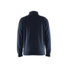 BLAKLADER 3353 High Vis Sweater Dark Navy Blue / Hi-Vis Yellow (Men) in Cotton French Terry – front view; Application Craftsman, Holster Pockets false, Features 100% cotton; Hi-vis panels