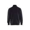 BLAKLADER 3353 Craftsman Sweater Black / Cornflower Blue (Men) in Cotton French Terry 320 gsm – front view; Holster Pockets false, Features 100% cotton; Hi-vis panels
