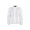 BLAKLADER 3362 Painters Fleece Sweater White / Dark Grey (Men) in Polyester Pique Fleece – product display image; Holster Pockets false, Features Soft, brushed inner; Kangaroo pocket
