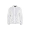 BLAKLADER 3362 Painters Fleece Sweater White / Dark Grey (Men) in Polyester Pique Fleece – product display image; Holster Pockets false, Features Soft, brushed inner; Kangaroo pocket