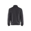 BLAKLADER 3362 Fleece Sweater Mid Grey / Black (Men) in Polyester Pique Fleece – front view; Holster Pockets false, Features Soft, brushed inner; Kangaroo pocket