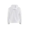 BLAKLADER 3363 Painters Fleece Sweater White / Dark Grey (Men) in Polyester Pique Fleece – front view; Holster Pockets false, Features Soft, brushed inner; Kangaroo pocket
