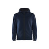 BLAKLADER 3363 Fleece Sweater Dark Navy / Black (Men) in Polyester Pique Fleece – product display image; Holster Pockets false, Features Soft, brushed inner; Kangaroo pocket
