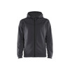 BLAKLADER 3363 Fleece Sweater Mid Grey / Black (Men) in Polyester Pique Fleece – product display image; Holster Pockets false, Features Soft, brushed inner; Kangaroo pocket