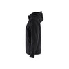 BLAKLADER 3363 Fleece Sweater Black / Red (Men) in Polyester Pique Fleece – alternate side view; Holster Pockets false, Features Soft, brushed inner; Kangaroo pocket