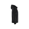 BLAKLADER 3363 Fleece Sweater Black / Red (Men) in Polyester Pique Fleece – side view; Holster Pockets false, Features Soft, brushed inner; Kangaroo pocket
