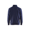BLAKLADER 3365 Craftsman Sweater Navy Blue (Men) in Brushed PolyCotton Terry 360 gsm – front view; Holster Pockets false, Features Soft, brushed inner