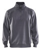 BLAKLADER Pullover | 3365 Grey Pullover with Collar for Uniforming, Heat Transfers in the Construction Industry