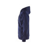 BLAKLADER 3366 Craftsman Hoodie Navy Blue (Men) in Brushed PolyCotton Terry – alternate side view; Holster Pockets false, Features Soft, brushed inner; Kangaroo pocket