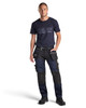 BLAKLADER Trousers | 1599  Craftsman Dark Navy Blue Trousers with Kneepad Pockets and Holster Pockets Canvas with Stretch