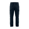 BLAKLADER 1466 Industry Regular Fit Trouser Dark Navy Blue (Men) in 2-Way Stretch Cotton Canvas with Kneepad Pockets – product display image; Holster Pockets false, Kneepad Pockets true, Features 2-way stretch; Pre-bent legs; Reflective details