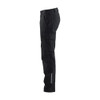 BLAKLADER 1466 Industry Trouser Black (Men) in 2-Way Stretch Cotton Canvas with Kneepad Pockets – alternate side view; Holster Pockets false, Kneepad Pockets true