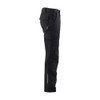 BLAKLADER 1466 Industry Regular Fit Trouser Black (Men) in 2-Way Stretch Cotton Canvas with Kneepad Pockets – side view; Holster Pockets false, Kneepad Pockets true, Features 2-way stretch; Pre-bent legs; Reflective details