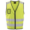 Good surface for transfer and emboidery for uniforming of workwear. Hi Vis Vest that offers both as basic tool vest and high visibility.