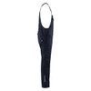 BLAKLADER 2666 Industry Bib Overall Dark Navy Blue (Men) in 2-Way Stretch Cotton Canvas with Kneepad Pockets – side view; Holster Pockets false, Kneepad Pockets true, Features 2-way stretch; Pre-bent legs; Reflective details