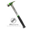 STURNUS Hammer | VELOCITY Smooth Face Green Hammer 13oz with Long Handle