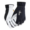 BLAKLADER 2811 Craftsman Glove Dark Navy / White in Goatskin Leather Stretch – product display image; Gender Unisex, Holster Pockets false, Features Waterproof; Fully lined; Open cuff