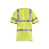 BLAKLADER 3034 Flame Resistant Waistcoat Hi-Vis Yellow (Men) in Flame Resistant (Flame resistant material; Antistatic quality; Extended back) – front view; Application Craftsman, Holster Pockets false