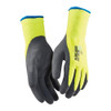 BLAKLADER 2961 High Vis Glove Hi-Vis Yellow in Latex Coated Polyester Acrylic – product display image; Application Craftsman, Gender Unisex, Holster Pockets false, Features Good grip; Fully lined; Chromium free; Latex coated