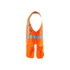 BLAKLADER 3027 High Vis Waistcoat Orange (Men) in Hi-Vis PolyCotton Satin with Holster Pockets (Pre-bent sleeves; Wide reflectives) – alternate side view; Application Craftsman, Holster Pockets true, Kneepad Pockets false