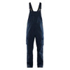 BLAKLADER 2644 Industry Bib Overall Dark Navy / Black (Unisex) in 2-Way Stretch PolyCotton – product display image; Holster Pockets false