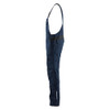 BLAKLADER 2644 Industry Bib Overall Dark Navy / Black (Men) in 2-Way Stretch PolyCotton – alternate side view; Holster Pockets false, Stretch true, Features 2-way stretch; Pre-bent legs; Reflective details