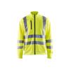 BLAKLADER 3358 High Vis Sweater Hi-Vis Yellow (Men) in Polyester Jersey – product display image; Application Craftsman, Holster Pockets false, Features Soft, brushed inner; Wide reflectors