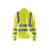 BLAKLADER 3358 High Vis Sweater Hi-Vis Yellow (Men) in Polyester Jersey – front view; Application Craftsman, Holster Pockets false, Features Soft, brushed inner; Wide reflectors