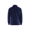 BLAKLADER 3353 High Vis Sweater Navy Blue / Hi-Vis Yellow (Men) in Cotton French Terry – front view; Application Craftsman, Holster Pockets false, Features 100% cotton; Hi-vis panels